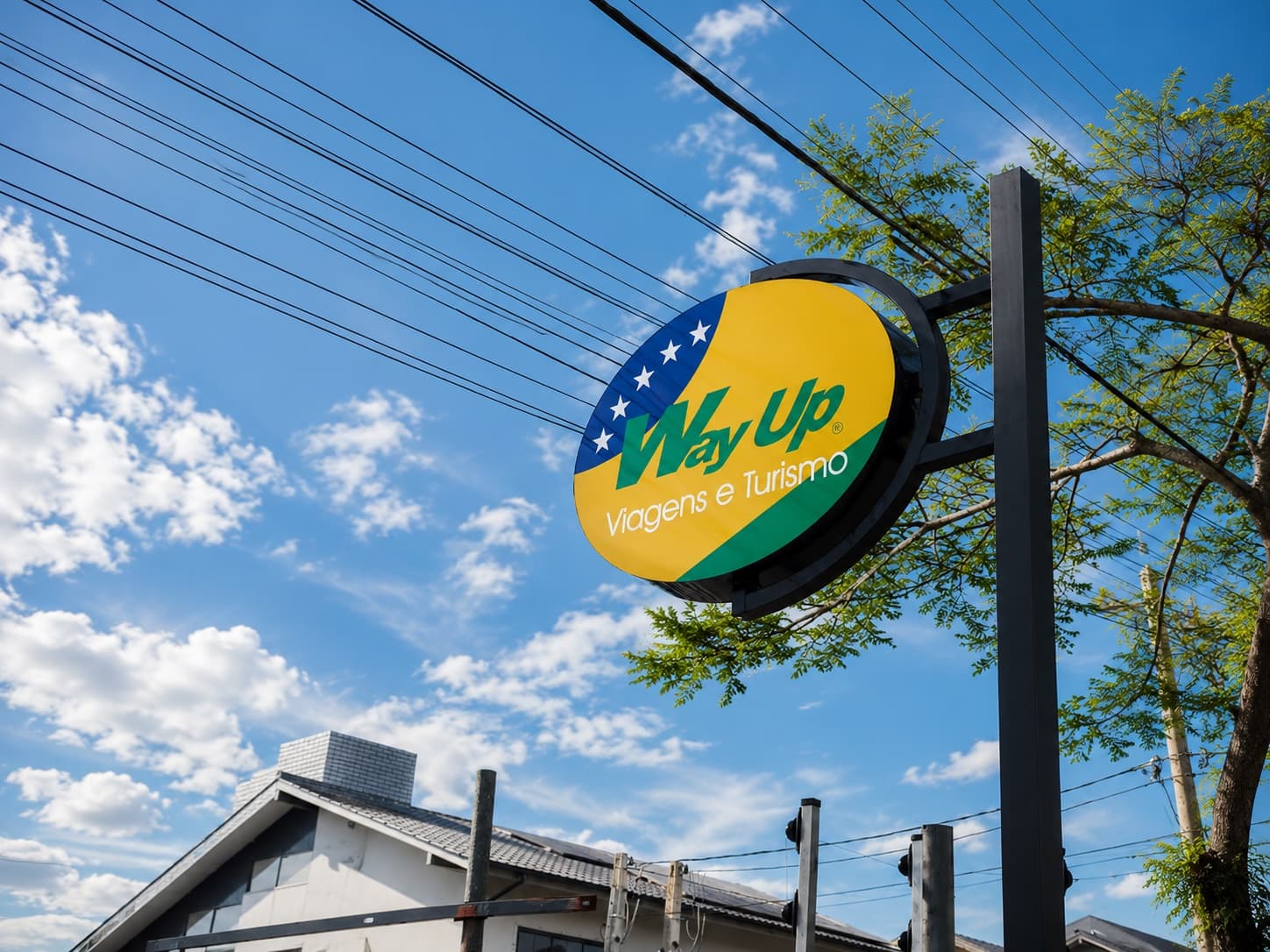 Placa da Way Up Viagens e Turismo